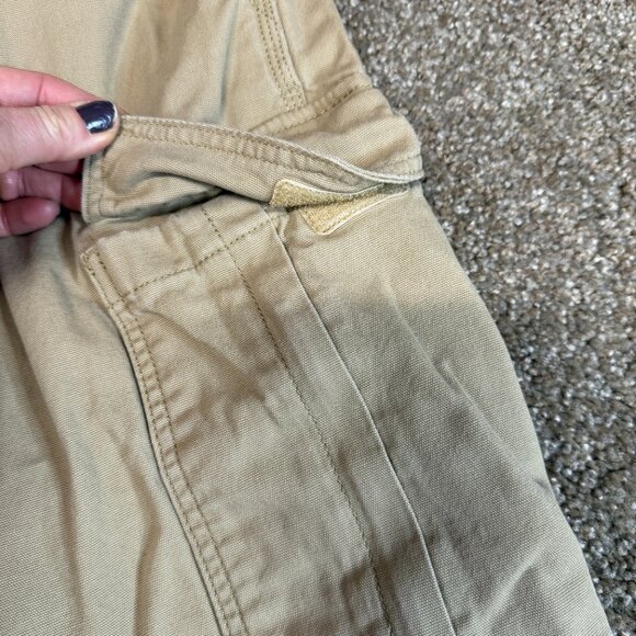 Carhartt Cargo Pants Relaxed Fit Mens 44x30 Tan Logo Straight Leg - Picture 4 of 15